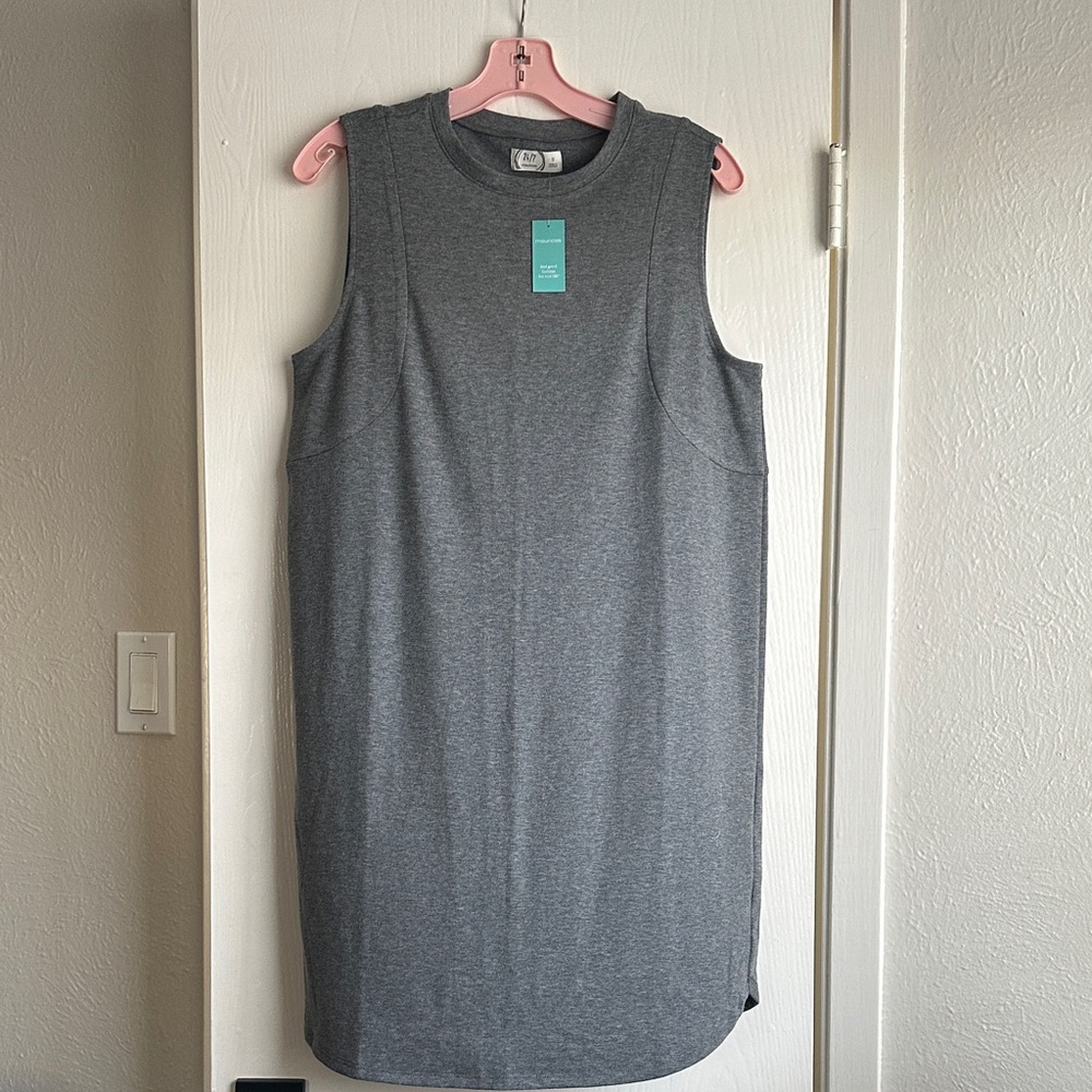 Maurices Grey Sleeveless Midi Dress